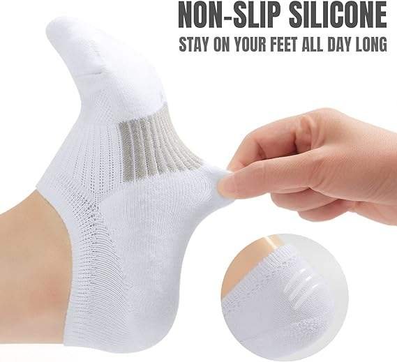 A38db6957ed514ffb88bdf573a5f44655z.jpg 5 Pairs No Show Socks Womens Cushioned Low Cut Invisible Stocks for Running Athletic Gym Ankle Socks