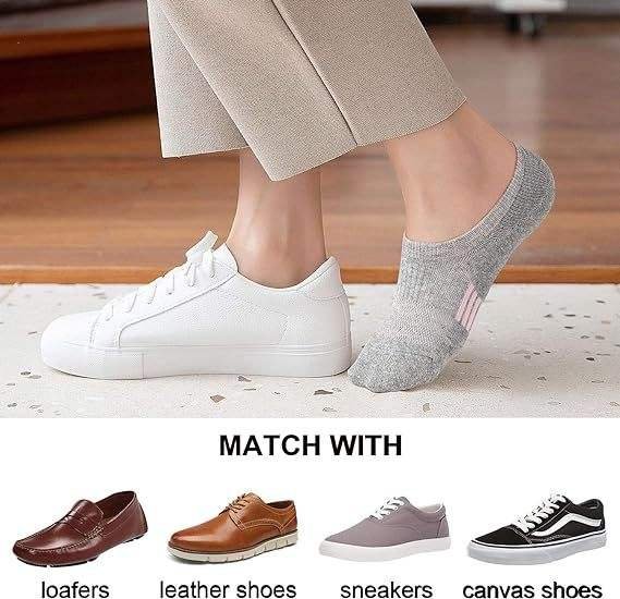 Ac87fe986725a4daca33a00f29a33d4d57.jpg 5 Pairs No Show Socks Womens Cushioned Low Cut Invisible Stocks for Running Athletic Gym Ankle Socks