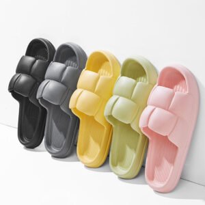H352196efb3a84cda960ae9cd8ebb8f1fu.jpg Non-slip Unisex Flip-flops Sandals Soft Mute EVA Indoor Slides random colour