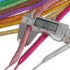 Premium Flat Shoelaces Shiny Bling Glitter Metallic Gold Durable Polyester Material