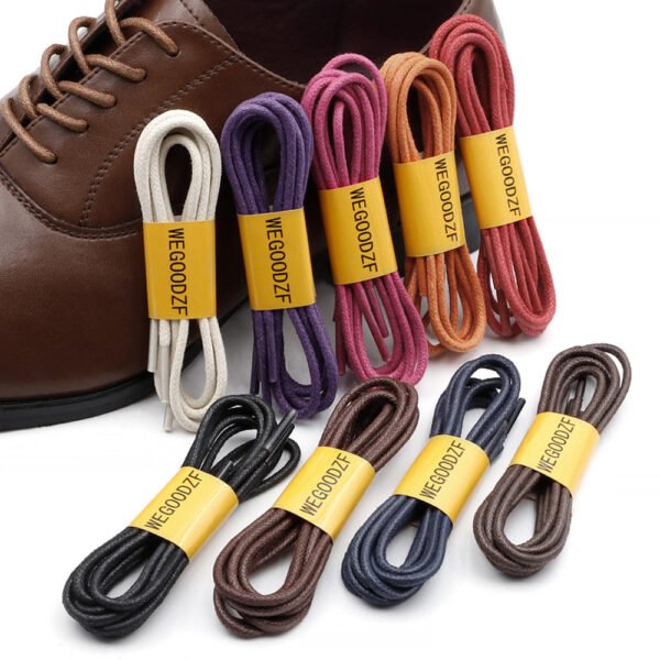 WEGOODZF Custom Thin Round Waxed Shoelaces 2.5 MM Thick Wholesale Waterproof Shoe  ramdom colour