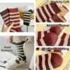 Autumn Knitted Casual Regular Style Anti-Bacterial Cotton Solid Cute Cycling Crew Socks with Body Logo for Women