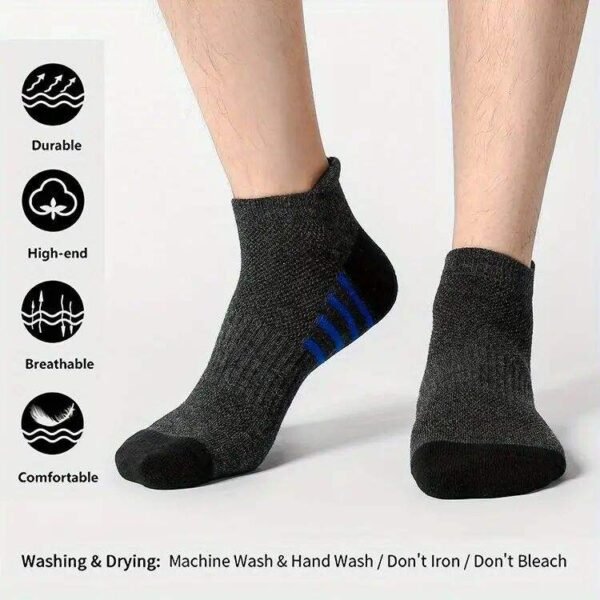 Spring and Summer Men's White and Black Short Mesh Ankle Socks Cheap    random colour