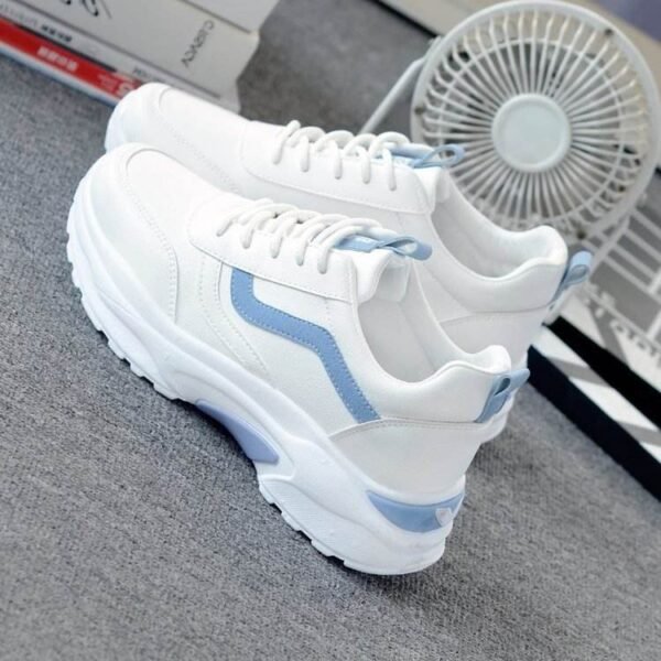 White Candy Daddy Shoes Women Sweet 2024 Autumn New Casual Thick Sole Fashion Lady Sneakers