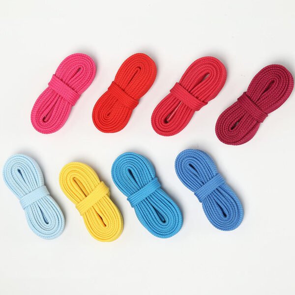 1cm Double-Thickened Flat Hollow Color Polyester Sneakers with Shoelaces    ramdom colour